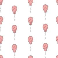 Seamless pattern for Valentine's Day with hearts and balloons. Romantic pattern.Vector illustration. vector