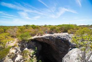 A black hole in the ground on the Caribbean island of Turks and Caicos photo