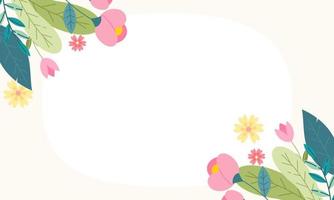 Nature Background with Flowers in Copy Space vector