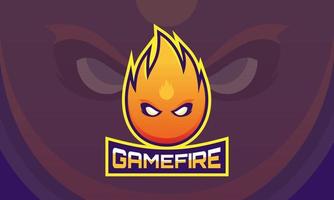 ilustración de logotipo de juego de fuego vector