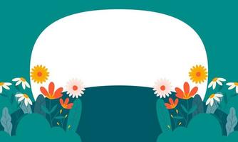 Nature Background with Flowers in Copy Space vector