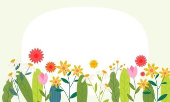 Nature Background with Flowers in Copy Space vector