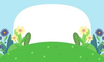 Nature Background with Flowers in Copy Space vector