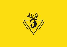 este es un diseño de logotipo de ciervo vector
