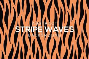 Tiger stripes wave pattern background design vector. abstract stripe waves background design for presentation, wall art, design, fashion, wallpaper. vector