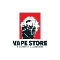 logotipo de vapor. plantilla de diseño de logotipo de cigarrillos electrónicos para fumadores vector