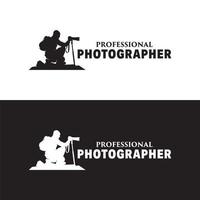 plantilla de diseño de logotipo de fotógrafo profesional vector