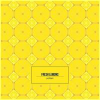 fresh lemons pattern with super bright yellow color vector