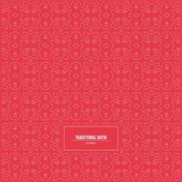 creative pattern of traditional batik with bright red background vector