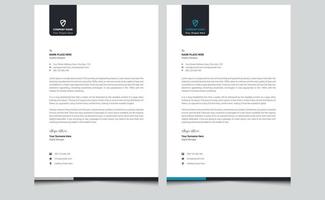 Simple editable minimal clean abstract creative company official professional corporate identity modern business style letterhead template design. vector