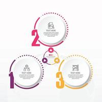 Infographic with 3 steps, process or options. vector