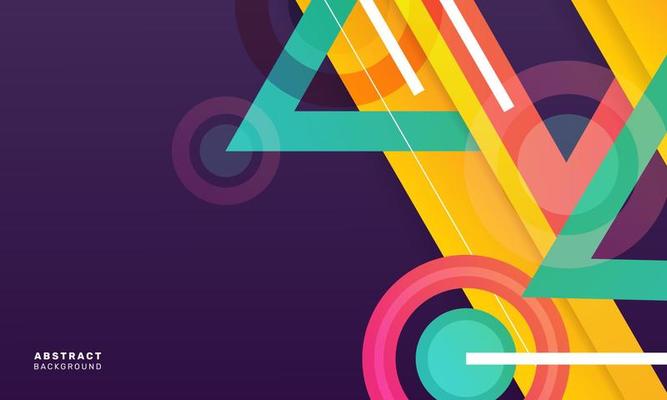 Modern gradient geometric shapes wallpaper. - Vector.