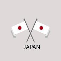 bandera y mapa del país de japón. vectores