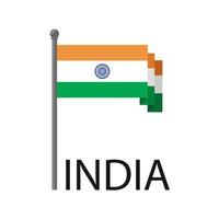 INDIA country flag and map. vectors