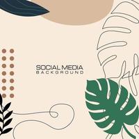 Social media post minimalist, square vector