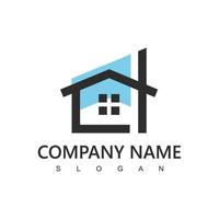 logotipo de la casa para agencia inmobiliaria, agente inmobiliario o empresa de administración de propiedades vector