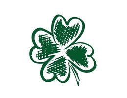 St. Patrick's Day. Retro Style Emblems leaf clover. vector