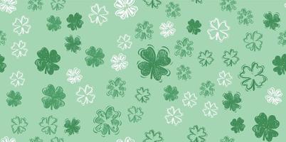 Saint Patricks Day, festive background with flying clover. vector