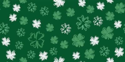 Saint Patricks Day, festive background with flying clover. vector