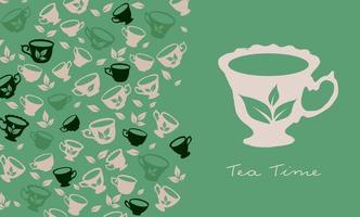 Tea Time. Hand drawn a cup of tea. vector