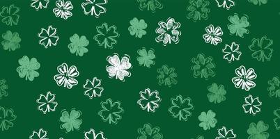 Saint Patricks Day, festive background with flying clover. vector