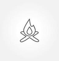 bonfire icon vector illustration logo template for many purpose. Isolated on white background.