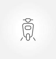 moped icon vector illustration logo template for many purpose. Isolated on white background.