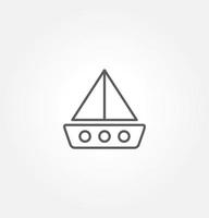 sailboat icon vector illustration logo template for many purpose. Isolated on white background.