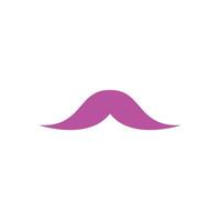 eps10 pink vector Moustache solid art icon or logo isolated on white background. monochrome Hipster Mustache symbol in a simple flat trendy modern style for your website design, and mobile app