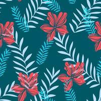 Hawaiian Aloha Shirt seamless background pattern,bright illustration for textile,fashion design,summer accessories,home interior decoration,spring floral wallpaper,cover design,botanical print vector