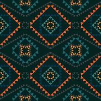 Geometric ethnic pattern with square triangle diagonal abstract ornament design for clothing fabric textiles printing, handcraft, embroidery, carpet, curtain, batik, wallpaper wrapping, vector drawing