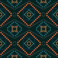 Geometric ethnic pattern with square triangle diagonal abstract ornament design for clothing fabric textiles printing, handcraft, embroidery, carpet, curtain, batik, wallpaper wrapping, vector drawing