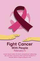 Figth Cancer Day at 4 February for Background vector