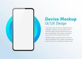 Realistic Modern Smartphone Presentation Showcase Vector Mockup Template