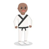 karate man african standing pose