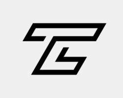Letter TC CT Initials Simple Line Art Linear Minimal Modern Minimalist Monogram Vector Logo Design