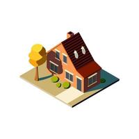 Isometric house vector