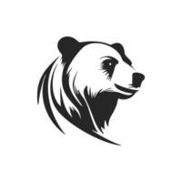 logotipo de oso minimalista en blanco y negro perfecto para una marca de moda o un producto de gama alta. vector
