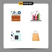 4 Creative Icons Modern Signs and Symbols of kit drops settings forecast healthcare Editable Vector Design Elements