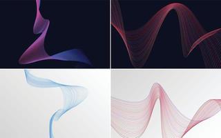 modern wave curve abstract presentation background Pack vector