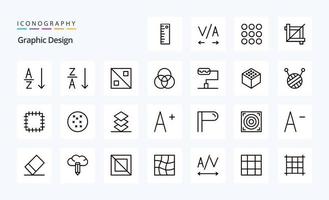 25 Design Line icon pack vector