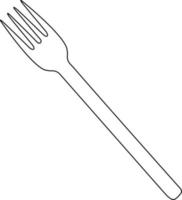 simple vector illustration fork, hand drawing, doodle and sketch style