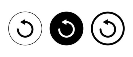 recargar, actualizar, repetir icono vector aislado en el fondo del círculo