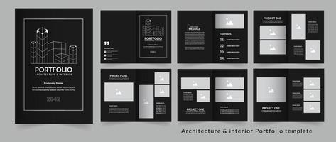 Portfolio design architecture portfolio a4 portfolio or interior portfolio vector