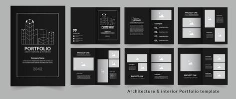 Portfolio design architecture portfolio a4 portfolio or interior portfolio vector