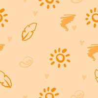 Doodl sunny pattern vector