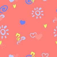 Doodl pink pattern vector