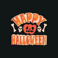 plantilla de diseño de camiseta de feliz halloween vector