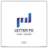 letra pd logo premium elegante plantilla diseño vector eps 10