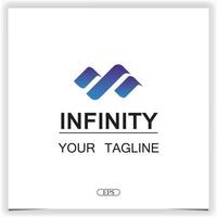 blue infinity logo premium elegant template design vector eps 10